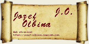 Jožef Olbina vizit kartica